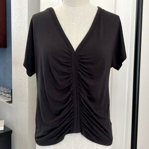NWOT American Eagle super soft black ruched tee Short sleeve and very flattering